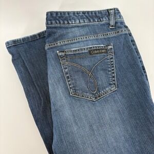 Calvin Klein Jeans Womens Bootcut Denim Blue Wash Jeans Size 32/14